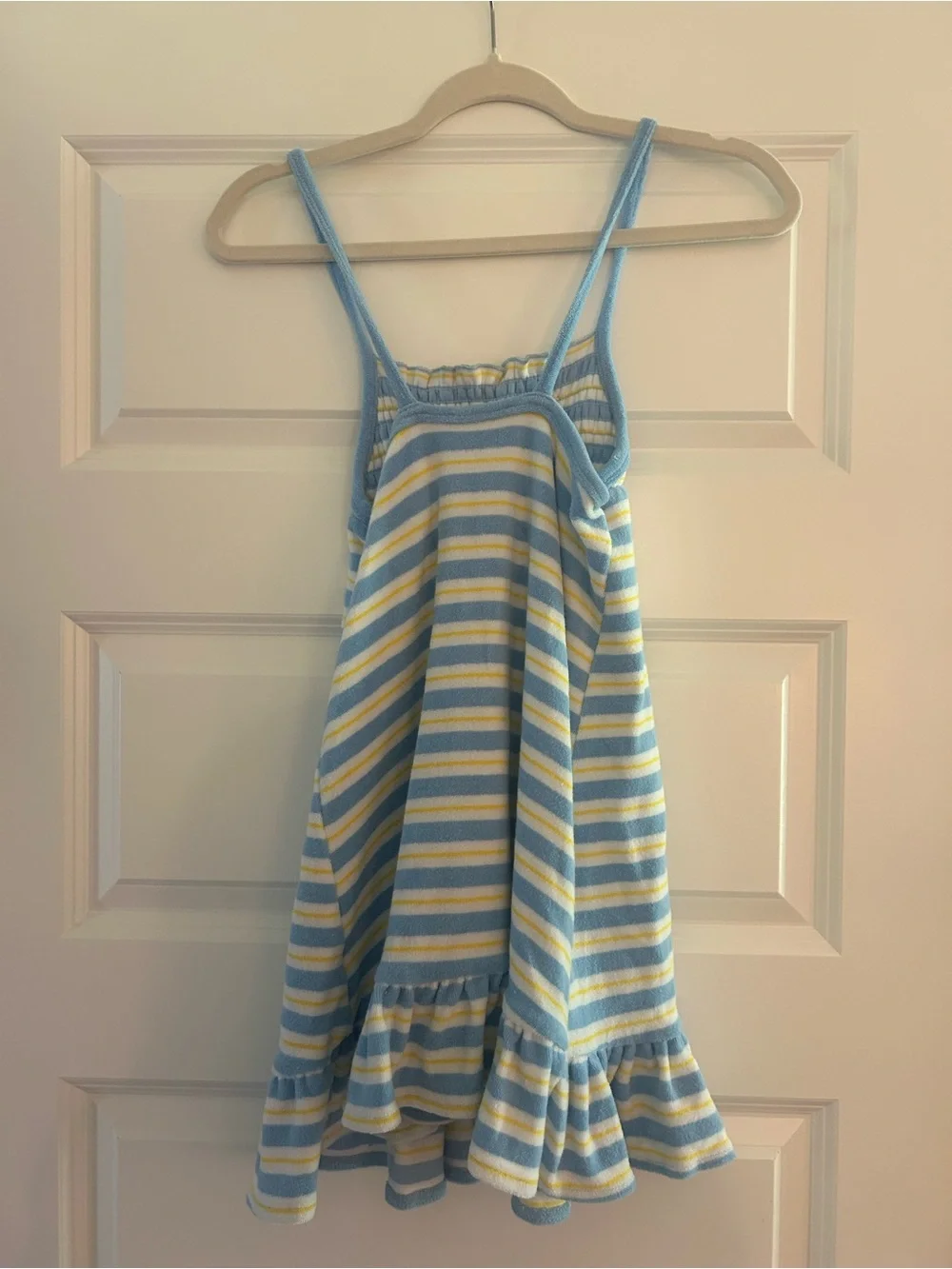 Frankie’s Bikini Light Blue & Yellow Striped Women’s Swim Cover-Up